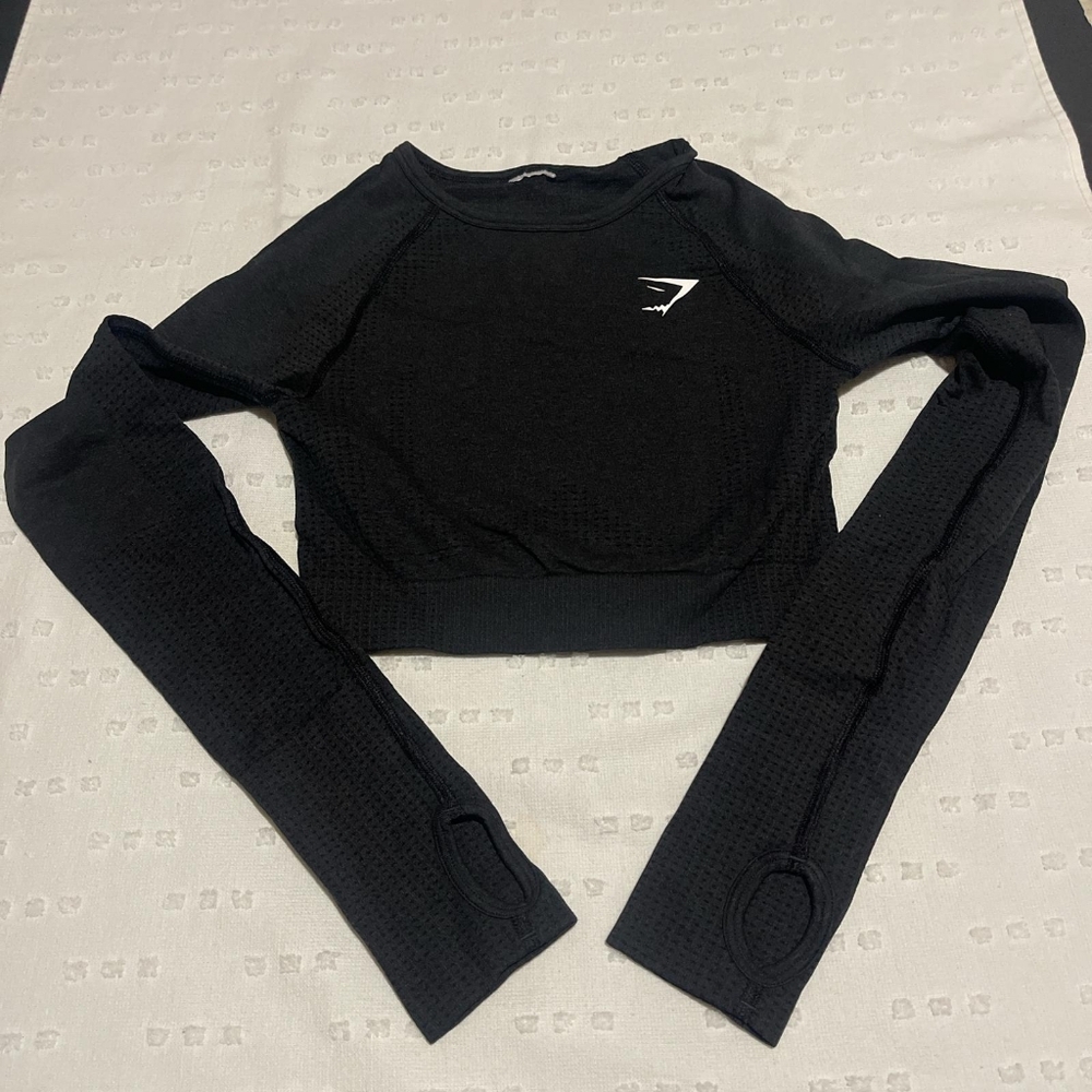 Gymshark Black Long Sleeve Top No Size Tag